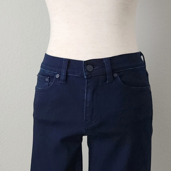 Tory Burch Dark Blue Stretch Bootcut Jeans, Excellent Condition, Size 26 - Picture 6 of 16